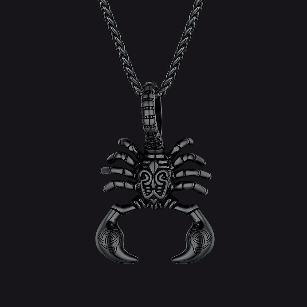 Celtic Knot Scorpion Pendant Necklace for