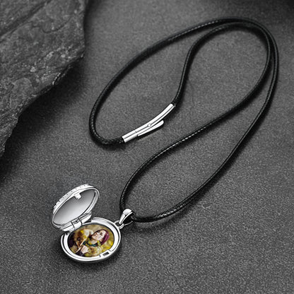 Custom Viking Wolf Locket Necklace With Picture Inside