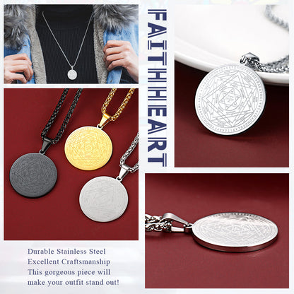 Seal of Solomon Pendant Talisman Pentagram Necklace for