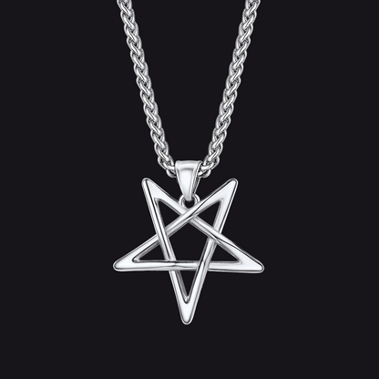 Solomon Satanic Inverted Pentagram Pendant Necklace