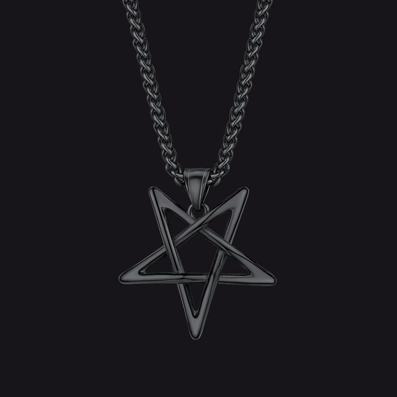 Solomon Satanic Inverted Pentagram Pendant Necklace