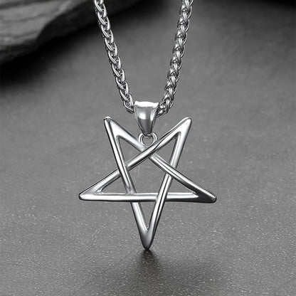Solomon Satanic Inverted Pentagram Pendant Necklace