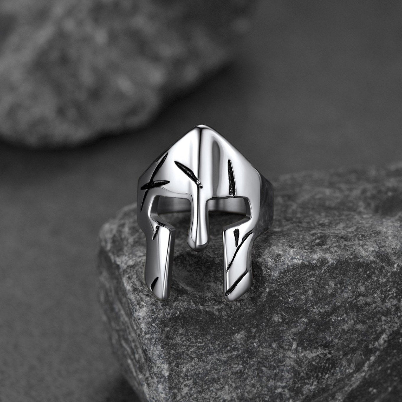 Spartan Warrior Mask Helmet Ring for