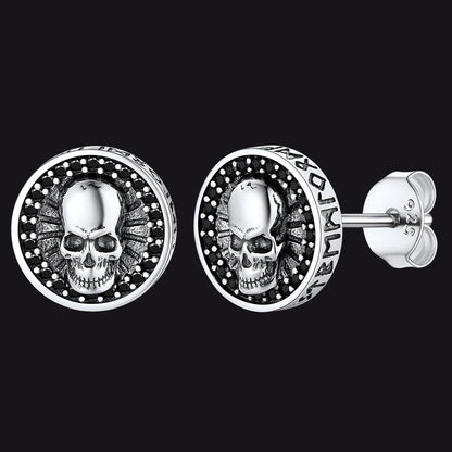 Viking Rune Fang Stud Earrings for – Nordic Star Cz Earrings