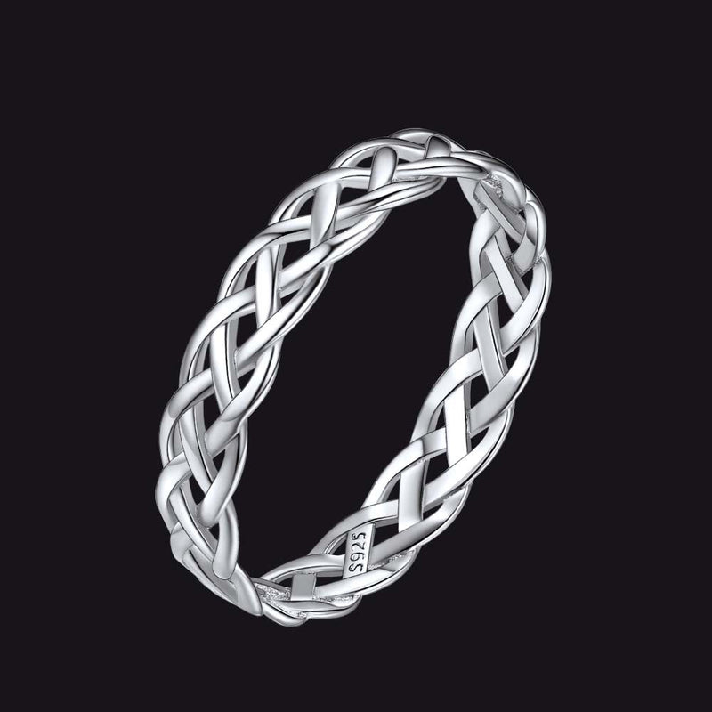 Sterling Silver Celtic Knot Wedding Band Ring for
