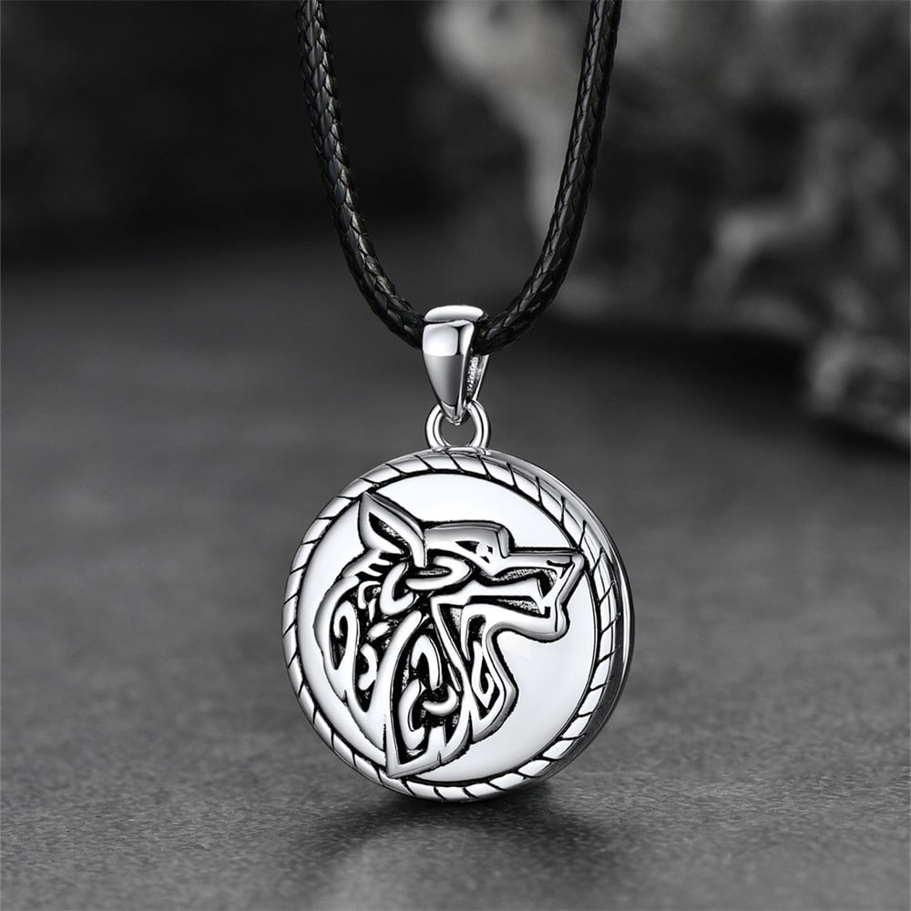 Custom Viking Wolf Locket Necklace With Picture Inside