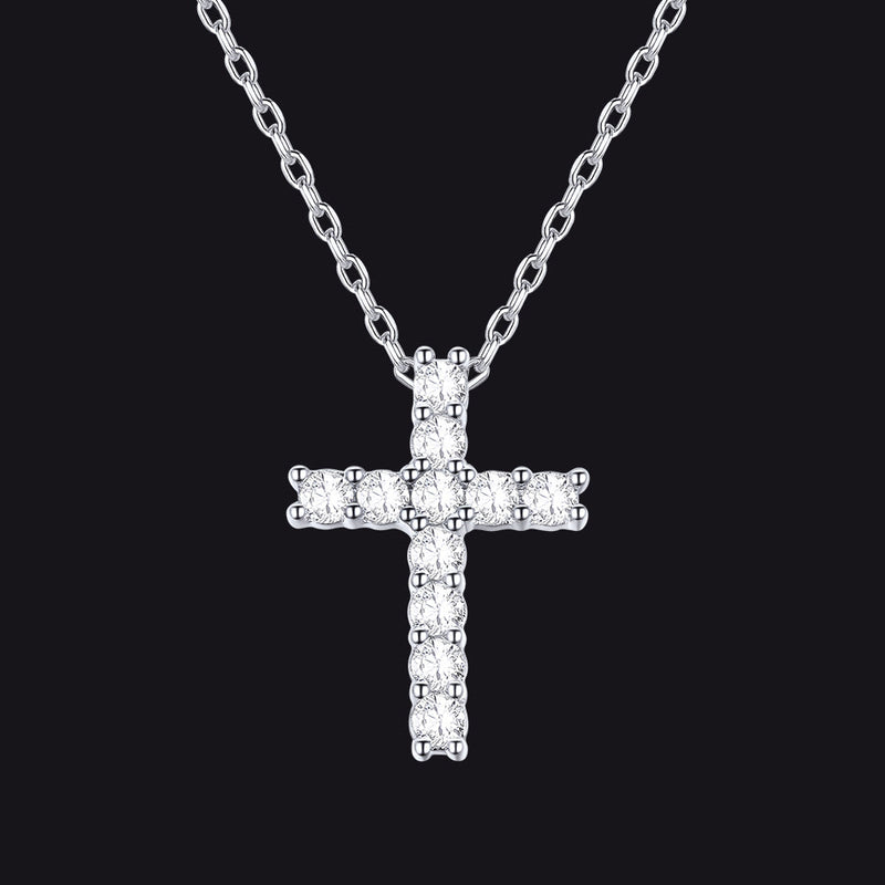 Faith Dainty Cross Pendant Necklace With Cz Gift for Mom Gift