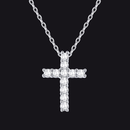 Faith Dainty Cross Pendant Necklace With Cz Gift for Mom Gift