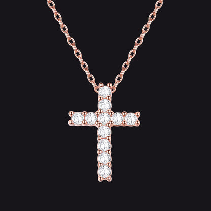 Faith Dainty Cross Pendant Necklace With Cz Gift for Mom Gift