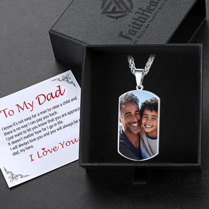 Custom Photo Dog Tag Necklace With Picture Memorial Gift
