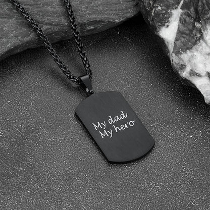 Custom Photo Dog Tag Necklace With Picture Memorial Gift