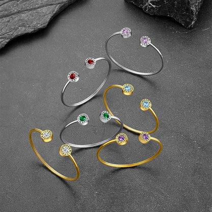 Roman Numerals Birthstone Bracelets for