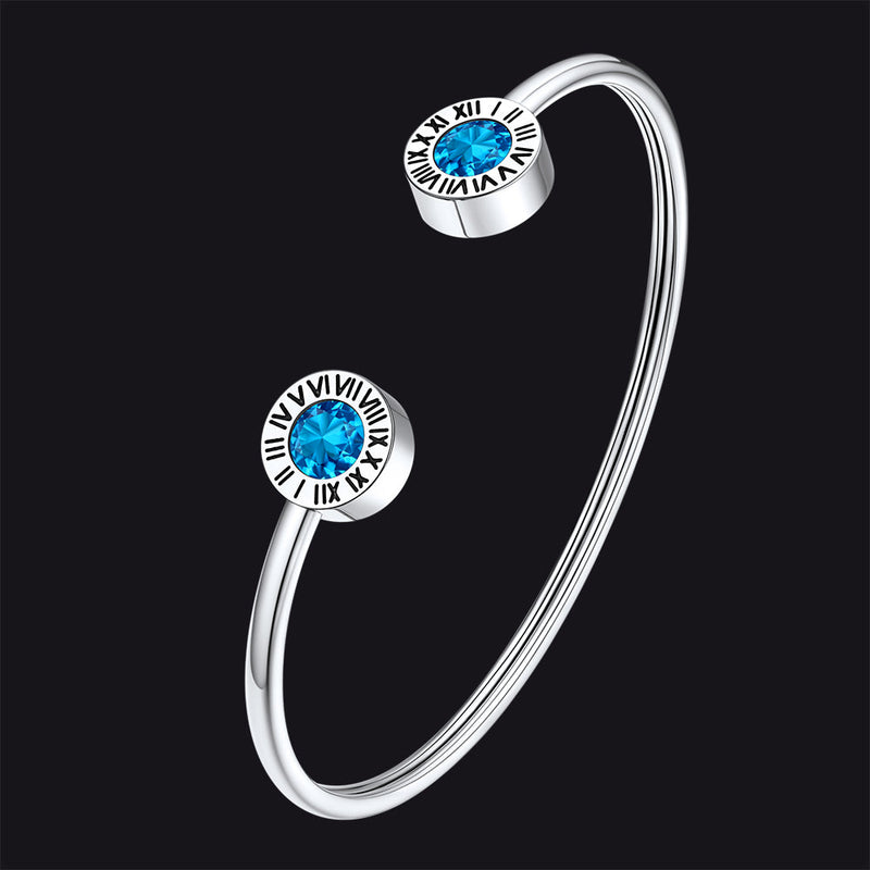 Roman Numerals Birthstone Bracelets for
