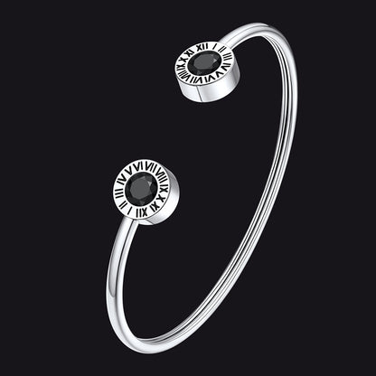 Roman Numerals Birthstone Bracelets for