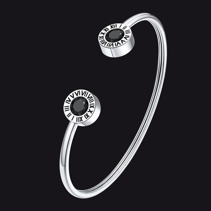 Roman Numerals Birthstone Bracelets for