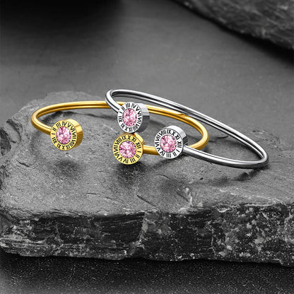 Roman Numerals Birthstone Bracelets for