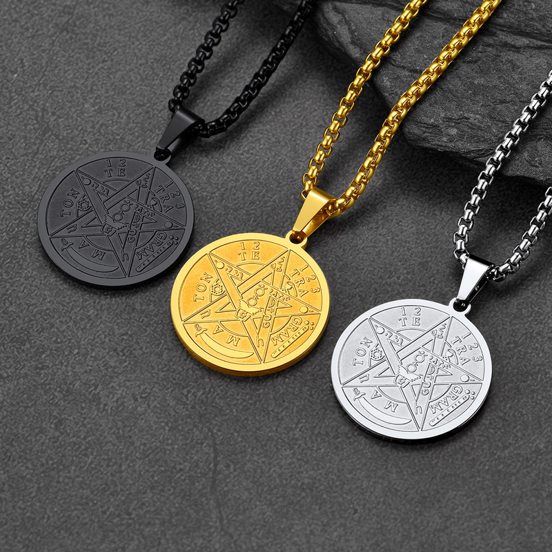 Seal of Solomon Medal Pentagram Amulet Necklace