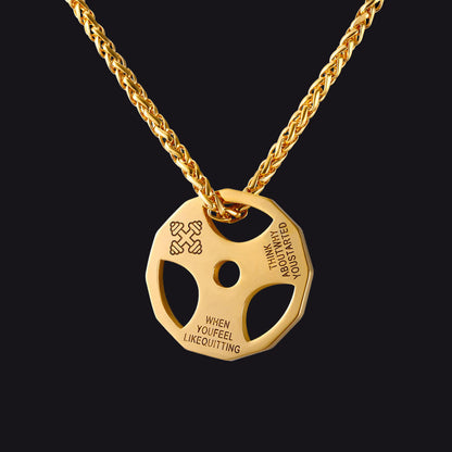 Fitness Weight Plate Necklace Gym Gift for