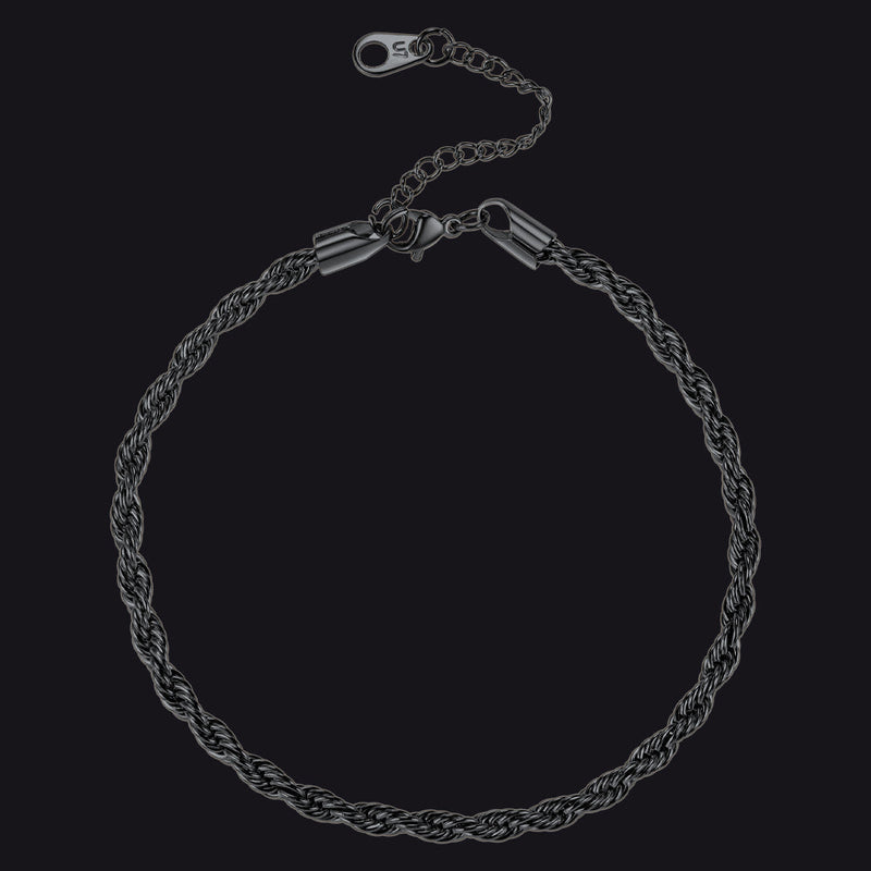 Stainless Steel Twisted Rope Chain Ankle Bracelet for Gift for Mom