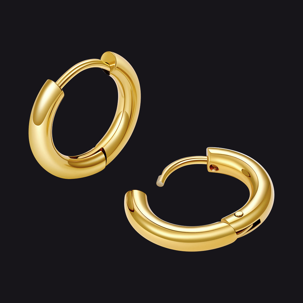 Simple 10mm Hoop Earrings for