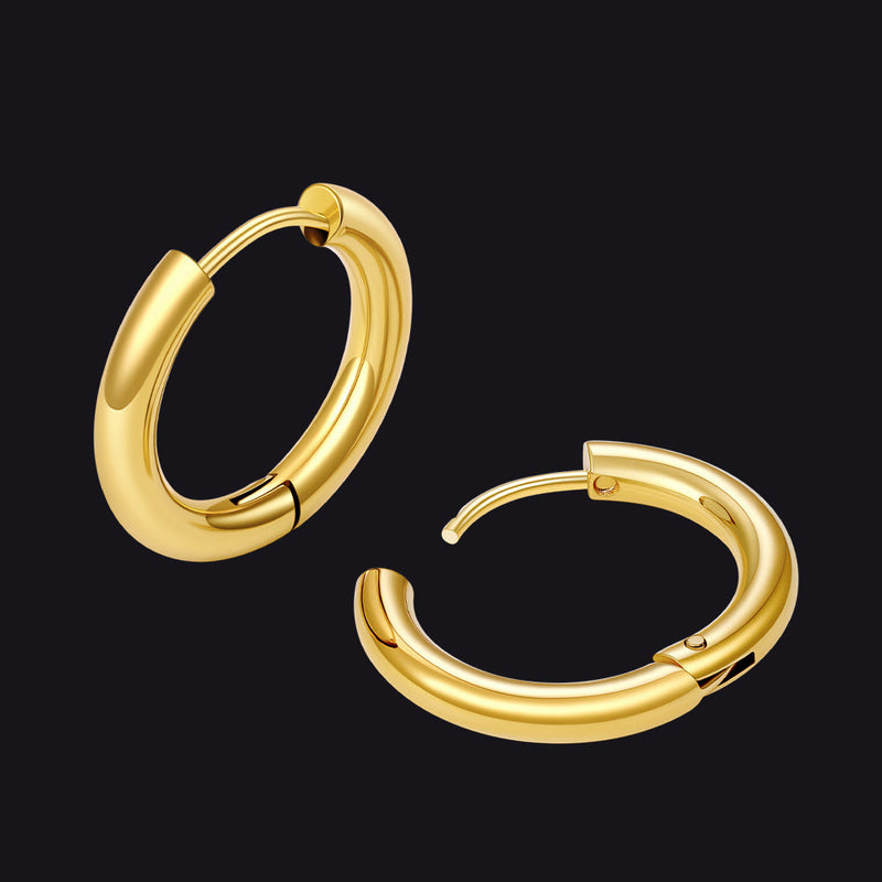 Simple 10mm Hoop Earrings for