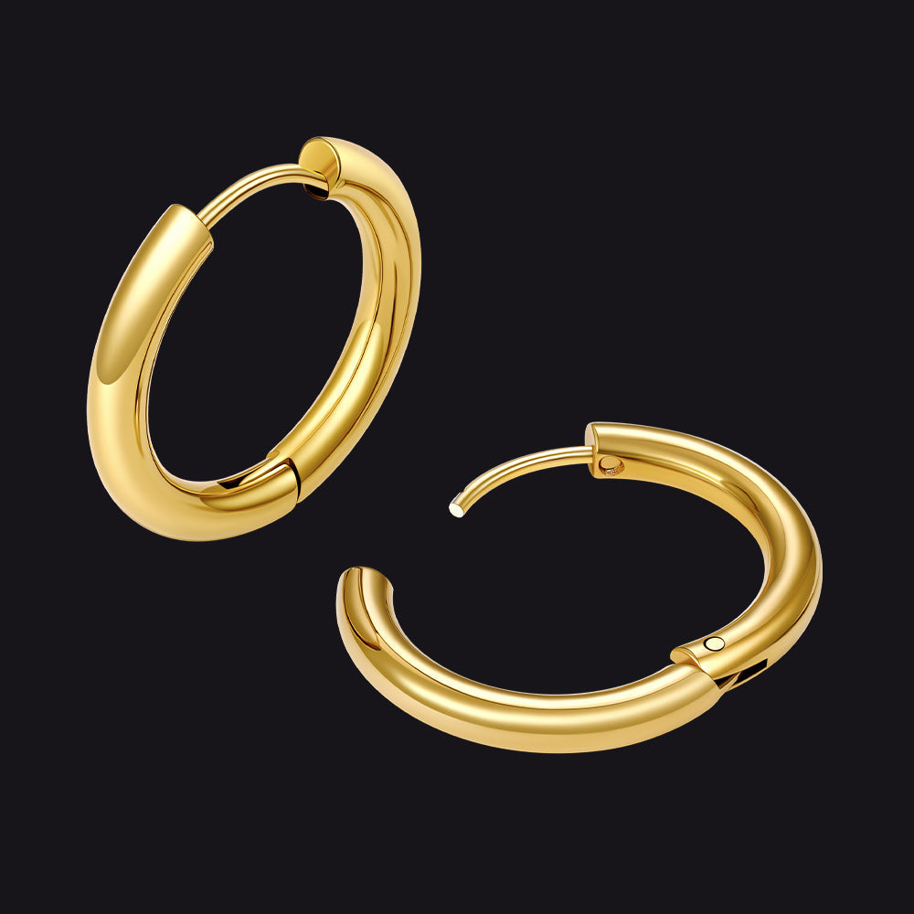 Simple 10mm Hoop Earrings for