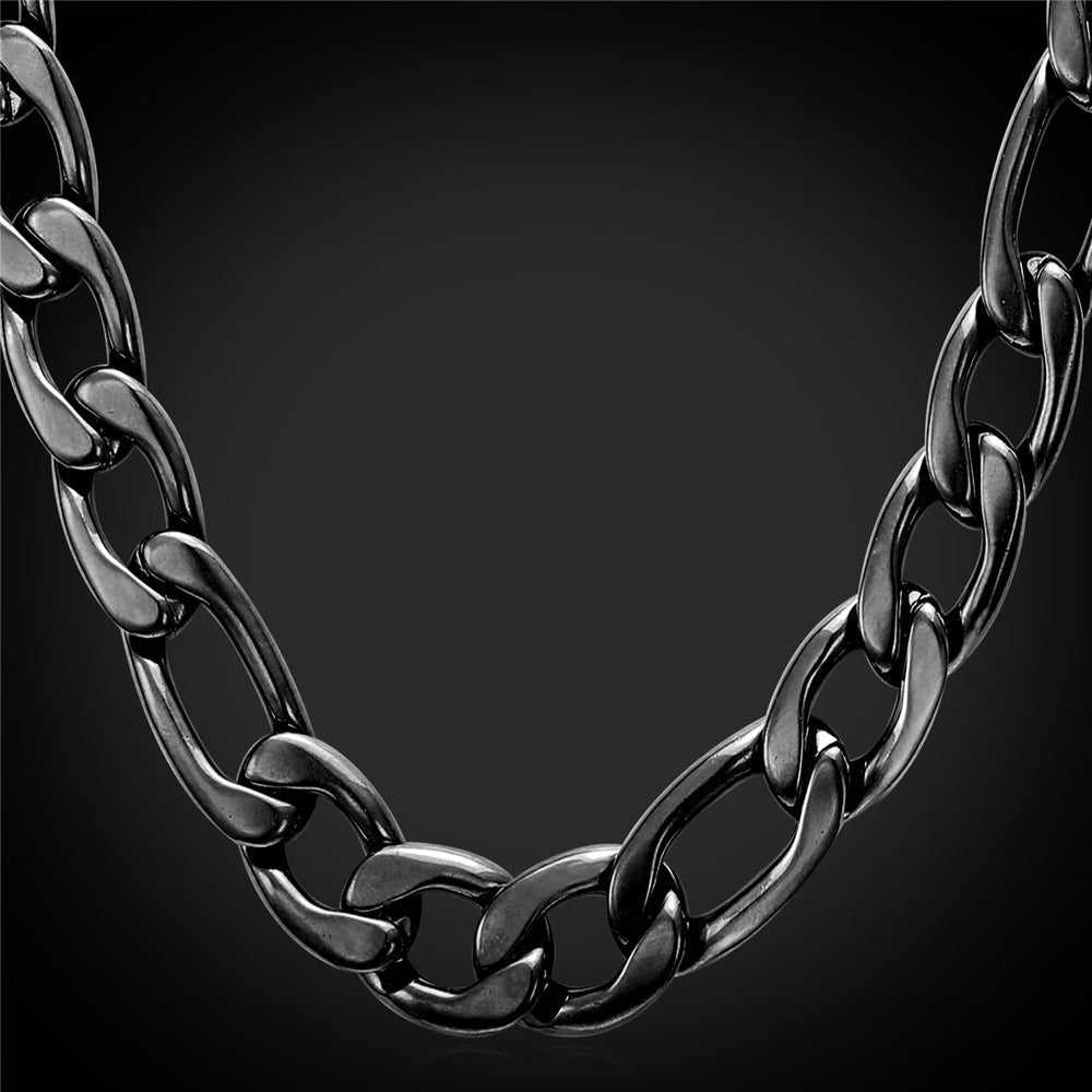 Flash 12mm Figaro Chain Necklace for for