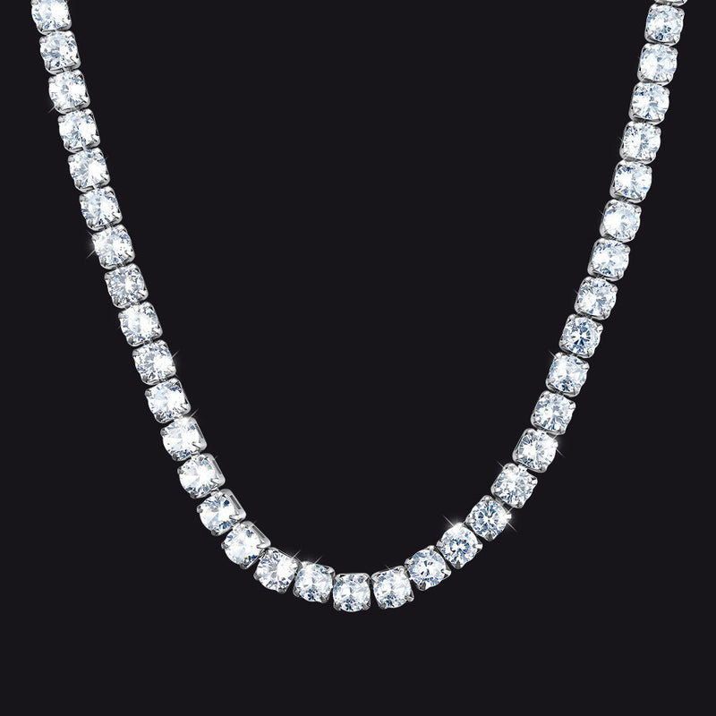 Cz Diamond Cut Tennis Chain Necklace for