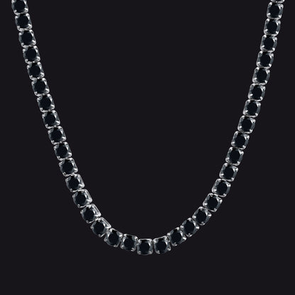 Cz Diamond Cut Tennis Chain Necklace for