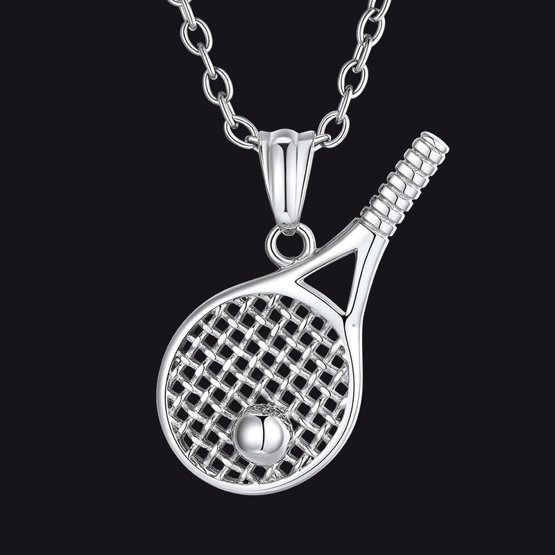Sport Tennis Racket Necklace Sports Charm Pendant for Fans
