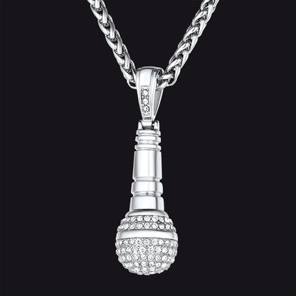 Rock Music Microphone Necklaces for Teens