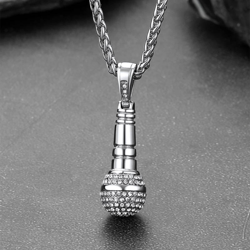 Rock Music Microphone Necklaces for Teens