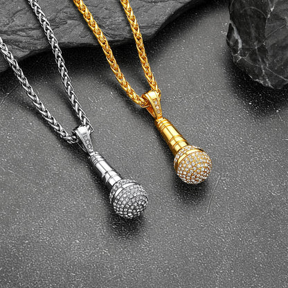 Rock Music Microphone Necklaces for Teens