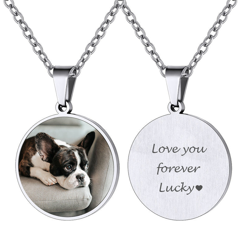 Customized Memorial Pet Picture Necklace for
