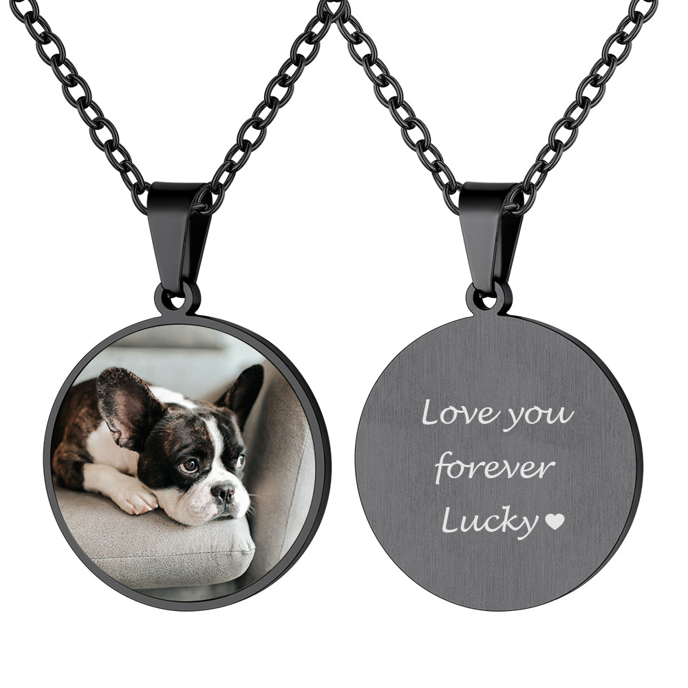 Customized Memorial Pet Picture Necklace for