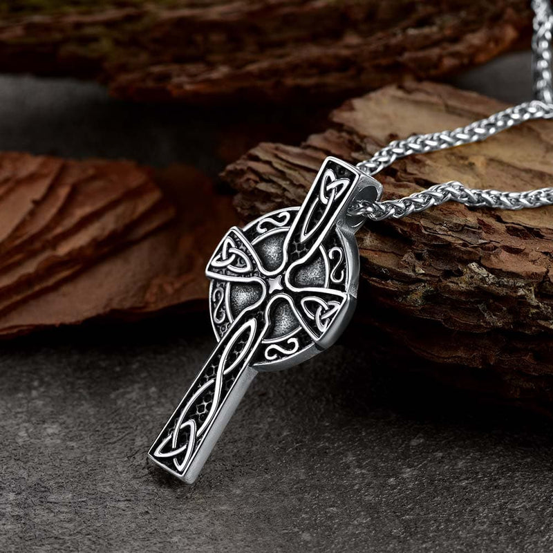 Personalized Celtic Cross Pendant Necklace With Picture