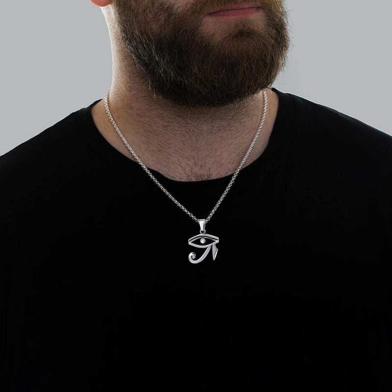 Egyptian Eye of Ra Pendant Necklace for