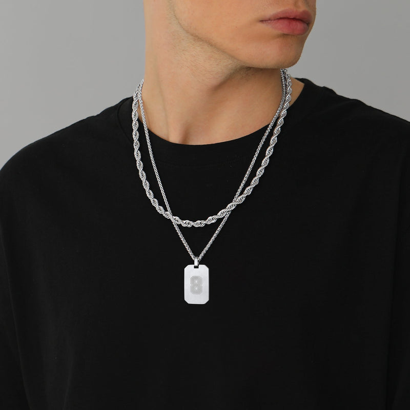 Customized Jersey Number Dog Tag Pendant Necklace for