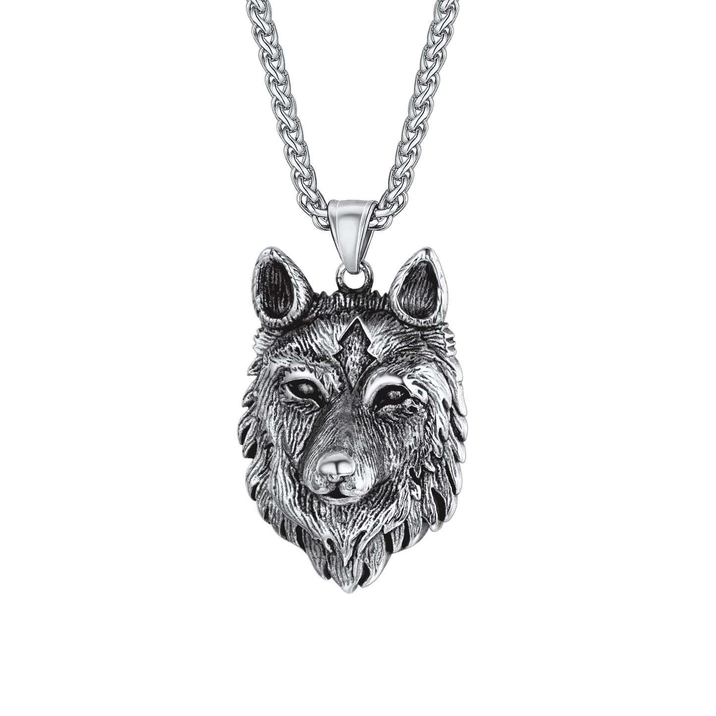 Viking Wild Wolf Pendant Necklace Norse Jewelry for