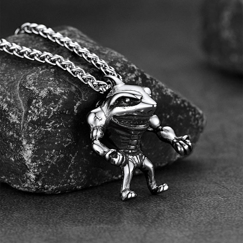 Punk Masculine Shark Necklace in Stainless Steel