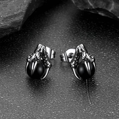Dragon Claw Stud Earrings With Gemstone for 6mm