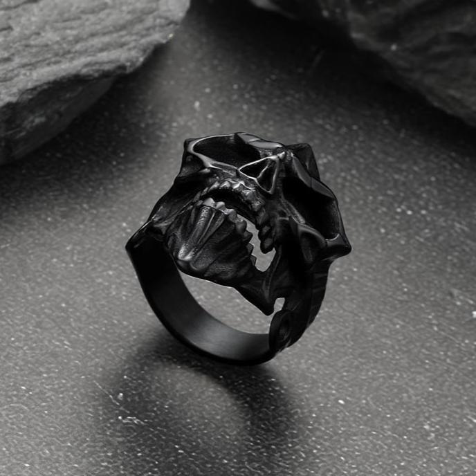 Gothic Skull Biker Rings for in Stainless Steel