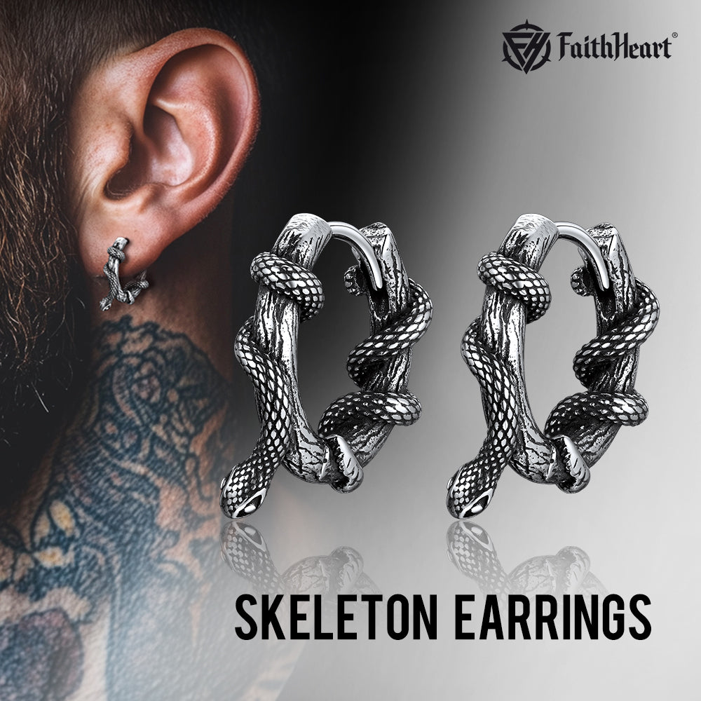 Gthic Wraparound Snake Huggie Hoops Earrings Earrings for