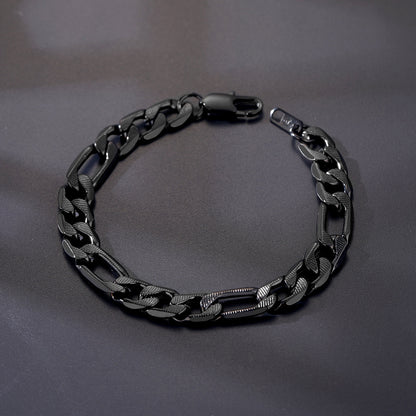Thick Figaro Link Bracelet for 6/7/9mm Width