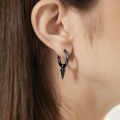 Punk Spike Huggie Hoop Earrings for