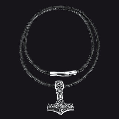 Norse Viking Thor's Hammer Necklace Mjolnir Pendant for