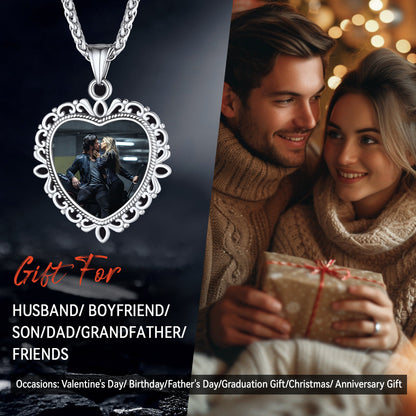 Personalized Heart Picture Necklace for