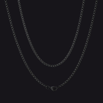 Hollow Rolo Box Link Chain Necklace for , 3/6mm Width