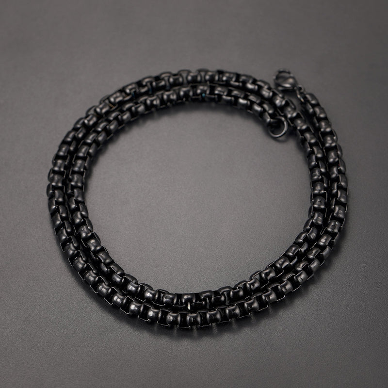 Hollow Rolo Box Link Chain Necklace for , 3/6mm Width
