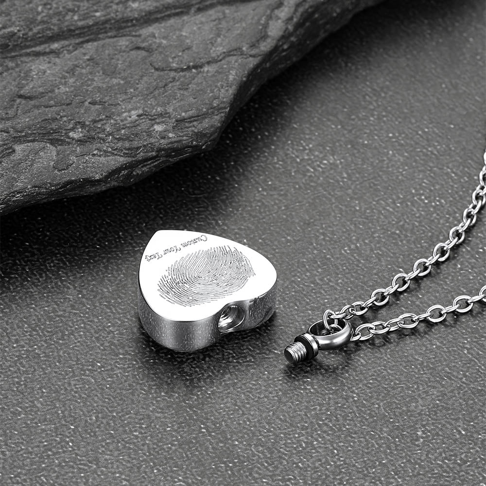 Custom Heart Urn Picture Pendant Necklaces for Ashes